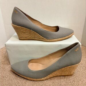 Viscata Barcelona Roses Canvas V Cut Wedge Espadrilles Size EU 41 US 10